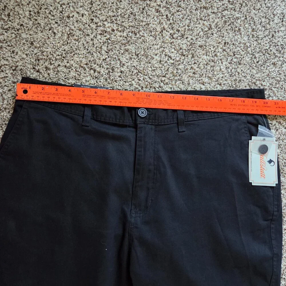 Hallstatt Men's Stretch Comfort Twill Pants Size 40x32 Black British Preppy - Picture 3 of 6